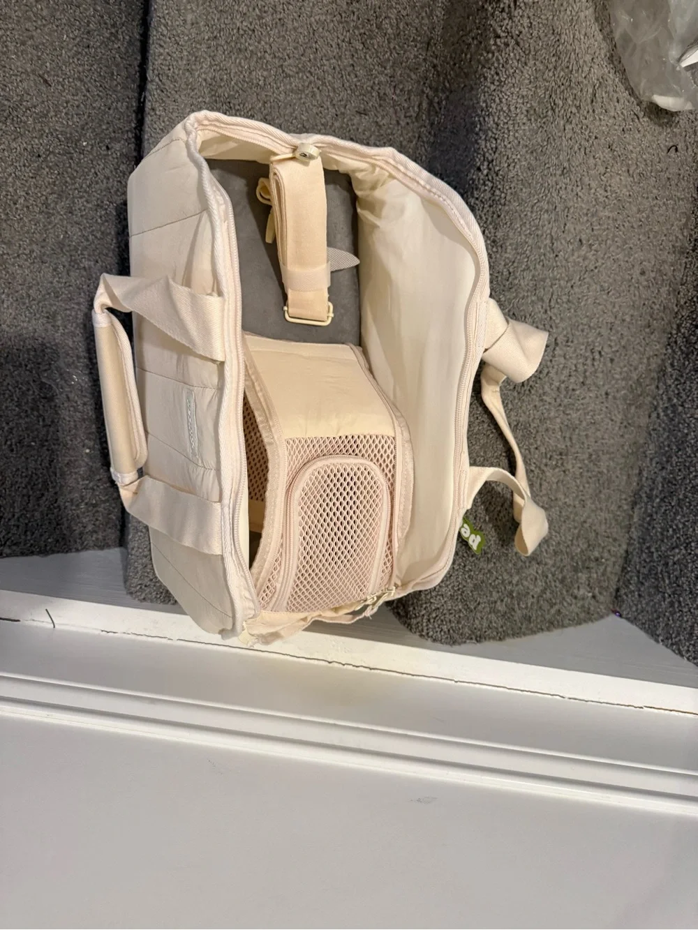 Pet Carrier Tote Bag - Cream Cat Travel Carrier
